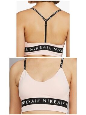 Nike Air Indy GRX Echo Light Pink Black Sports Bra XL XLarge Light Support